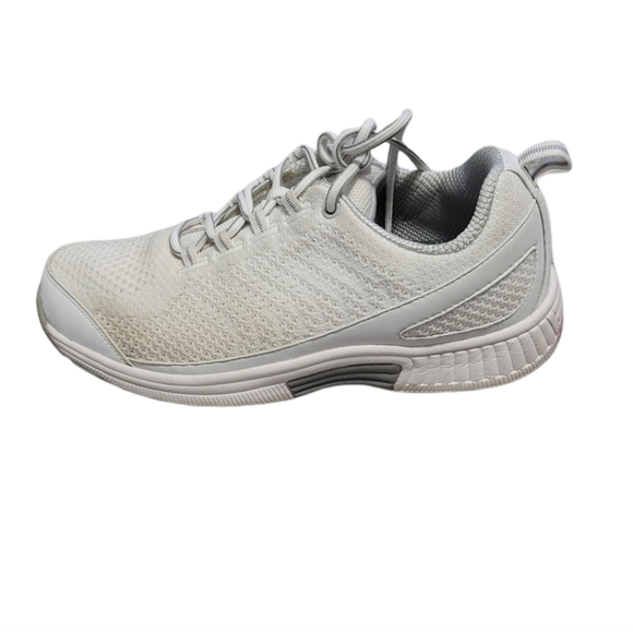 OrthoFeet Women's 8.5 D Wide White Coral Athletic Walking Shoes - Picture 10 of 16